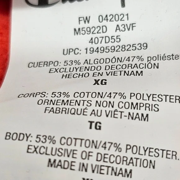 Champion Mens Sweatpants Fleece Shirt XLarge Orange Burgundy Ombre Joggers Set - Picture 9 of 12